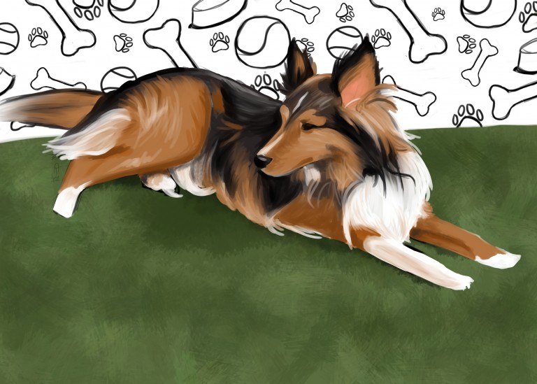 Artistic Pet Rendering by April Jackson (with Woven Throw Option) - Image 3