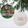 Pet Photo Memorial Photo Ornament- 3.75" Wood - 2 Sided